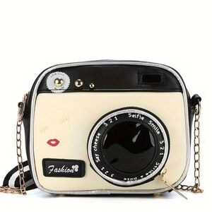 Fashion Black and Cream Camera Bag - Brand New